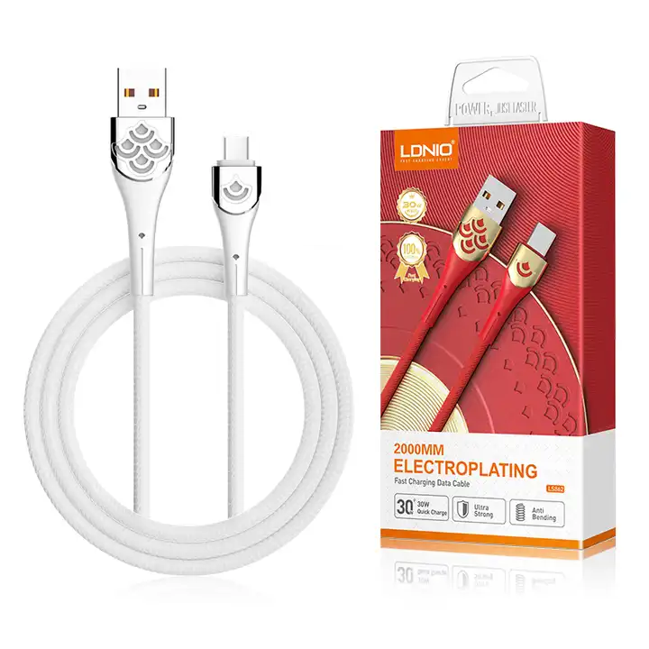 LDNIO 6FT PRO-GAMING ELECROPLATED USB-C CABLE
