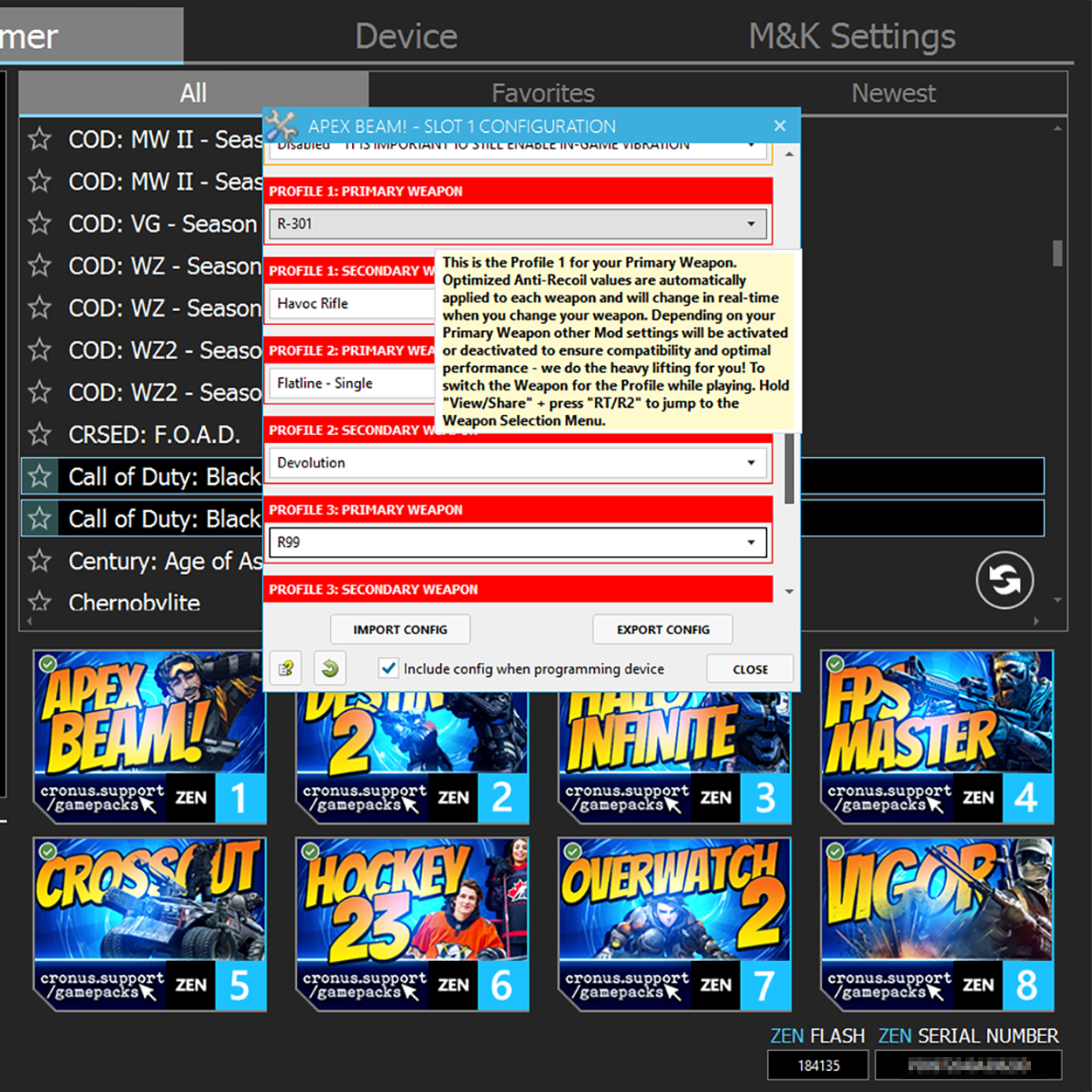 PRE-LOADED GAMEPACKS (REQUIRES CRONUS ZEN PURCHASE) – THE CRONUS SHOP